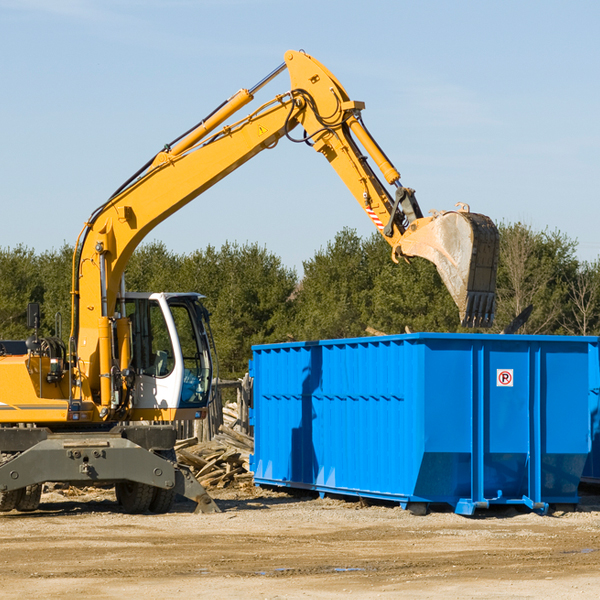 can i choose the location where the residential dumpster will be placed in Prairie Hill Texas